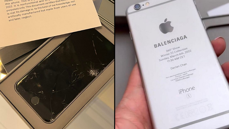 Η πρόσκληση του οίκου Balenciaga για το νέο show του είναι ένα σπασμένο iPhone