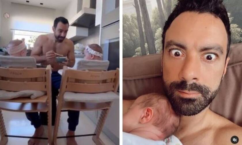 Σάκης Τανιμανίδης: "Πατουσομαχίες" με την κόρη του - Αξιολάτρευτα στιγμιότυπα