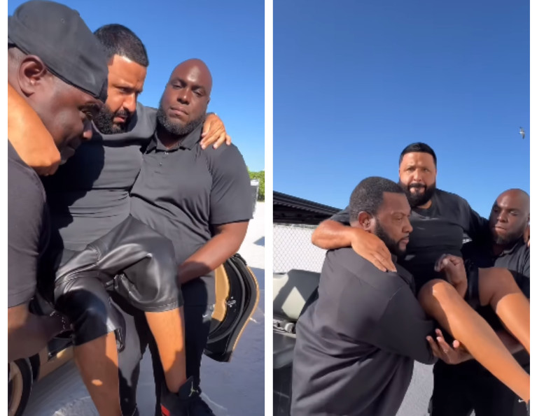 Ο DJ Khaled έβαλε να τον πάρουν στα χέρια για να μη λερωθούν τα παπούτσια του